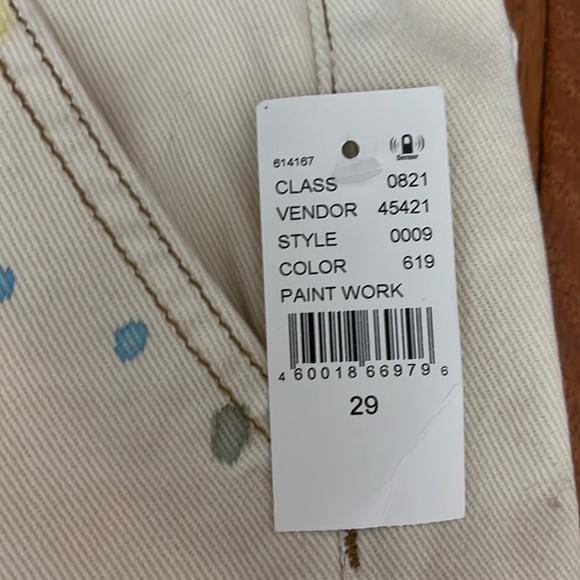 NWT Pacsun Paint Splatter Cream Shorts Size 29 Y2K - Picture 3 of 13